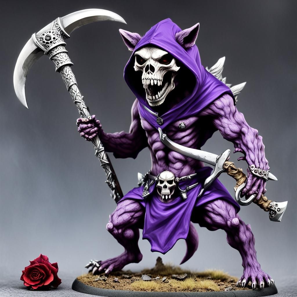 Cursed Gnoll Wielding Scythe of Energy