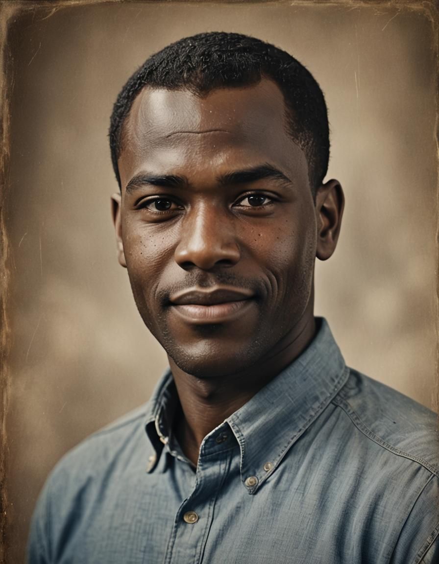 1920s Portrait of a Black Veteran in Sepia Tones