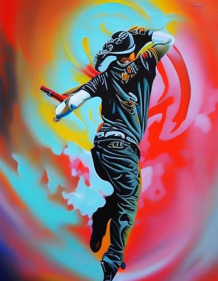 Tap Dancing Heroes in Graffiti Art Style