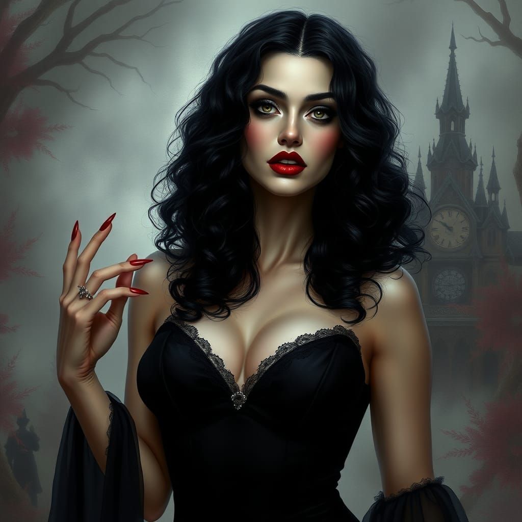 Ethereal Fantasy Portrait of Vampira