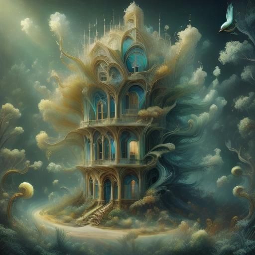 Ethereal Woman in Enchanted Forest