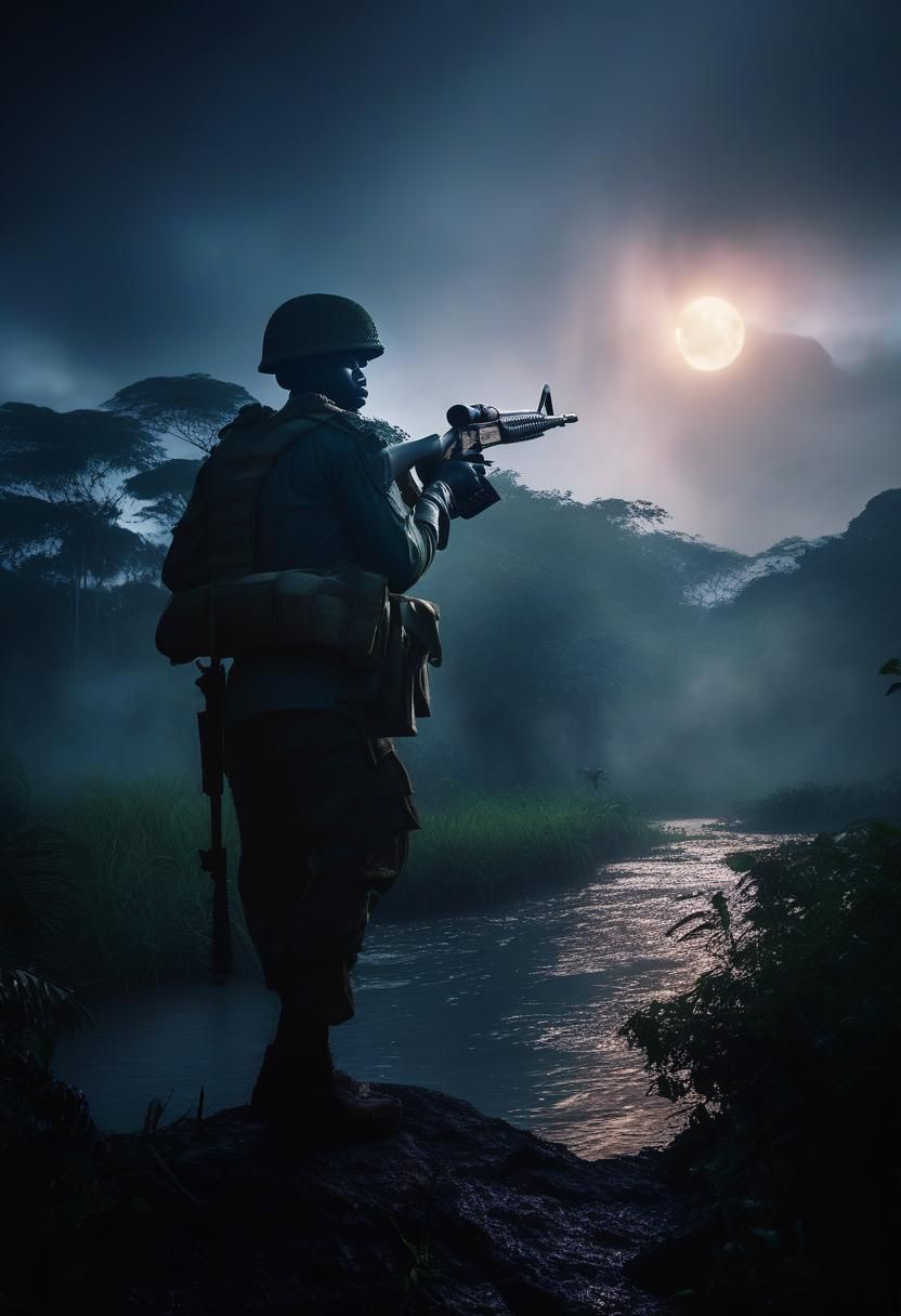 African Child Soldier in Jungle, Yoruba Mythology