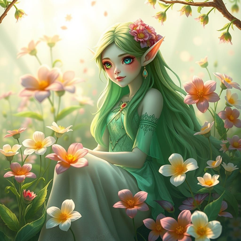 Eladrin Elf of the Feywild in Spring