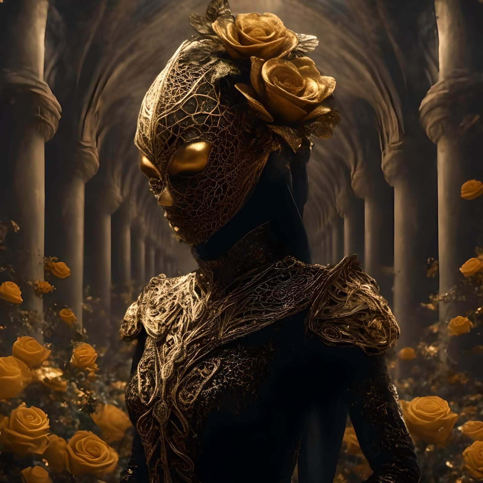 Golden Rose Grows for Masked Velvet Princess