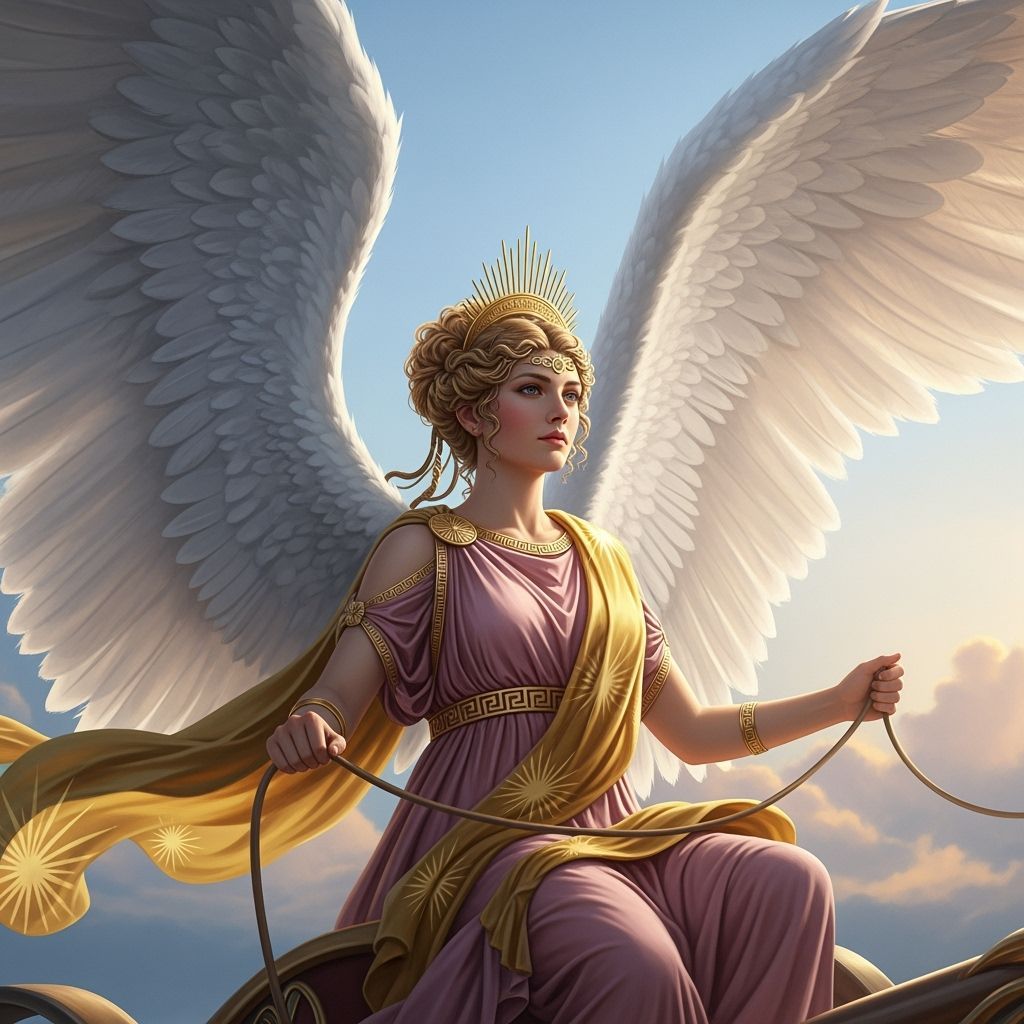 Eos, Greek Goddess of Dawn, in Detailed Digital Painting