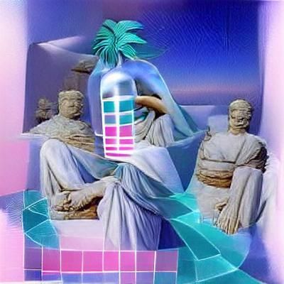 Vaporwave Aesthetic with Retro Graphics