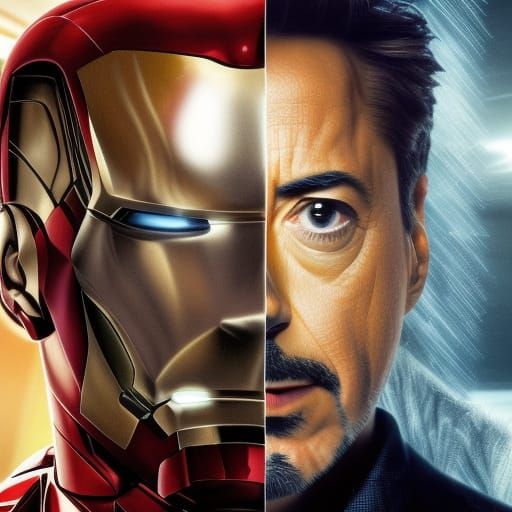 Iron Man Portrait: Tony Stark as a Hero