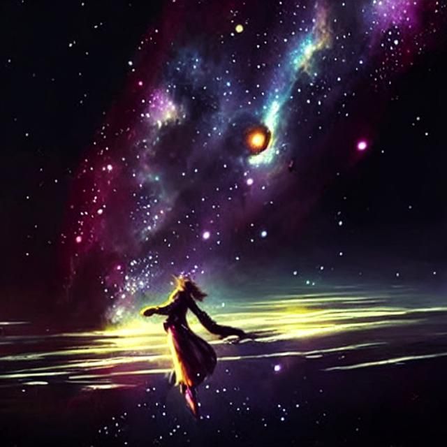 Milky Way Stars Falling: Sinister Fantasy Art