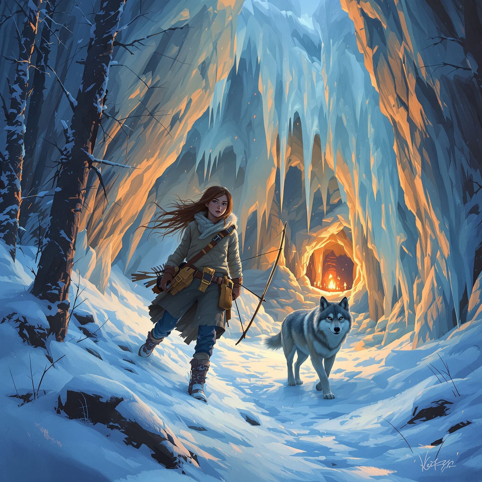 Ellie and Shiloh Brave a Frostbitten Forest