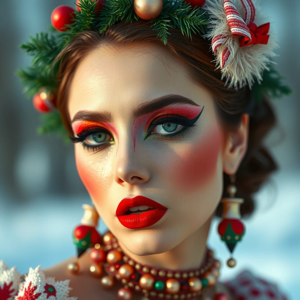 High Fashion Holiday Photo in Glamorous Style