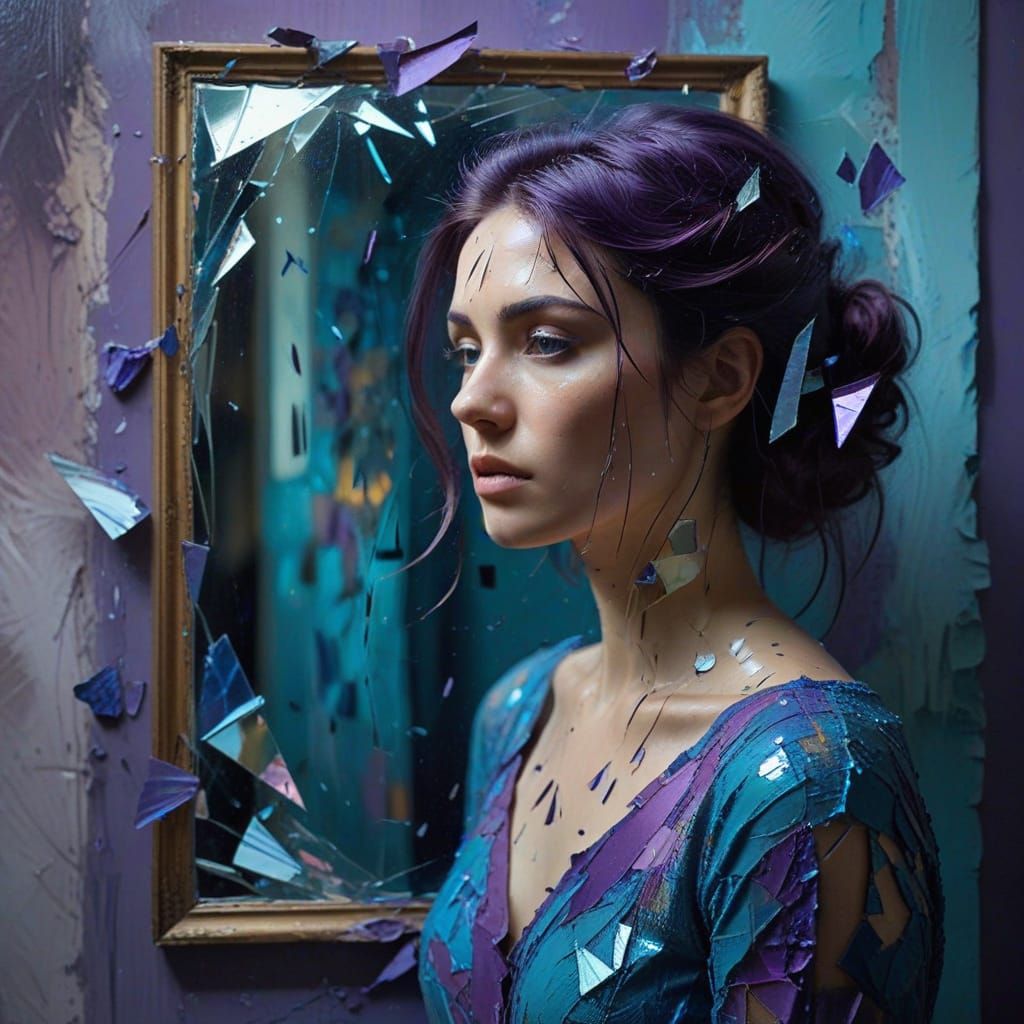 A Woman's Fragmented Identity in a Shattered Mirror