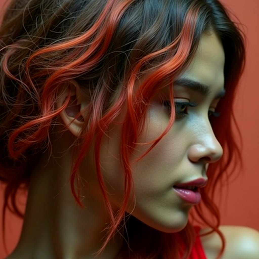 Crimson Swirls and Twisted Forms