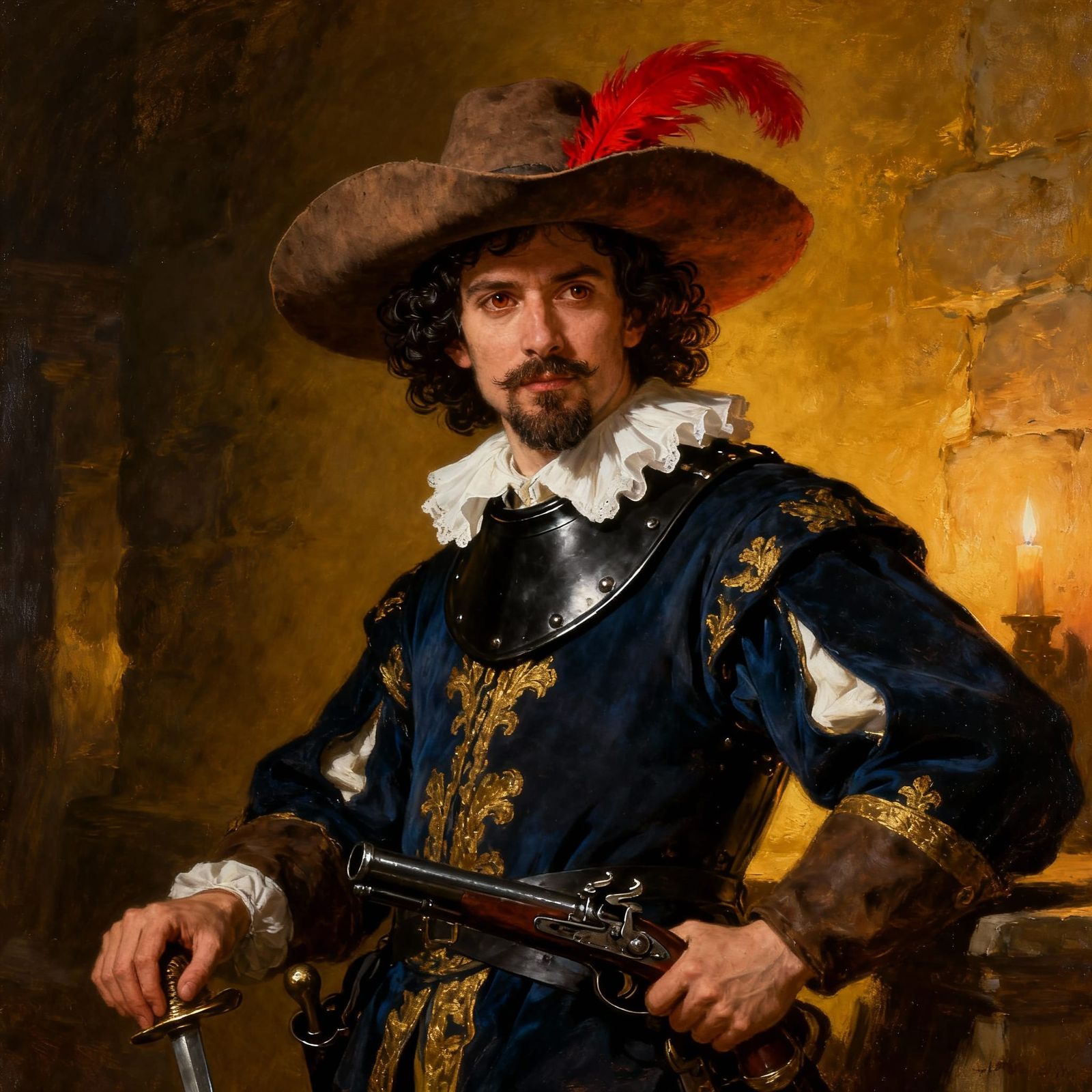 17th Century Musketeer Portrait