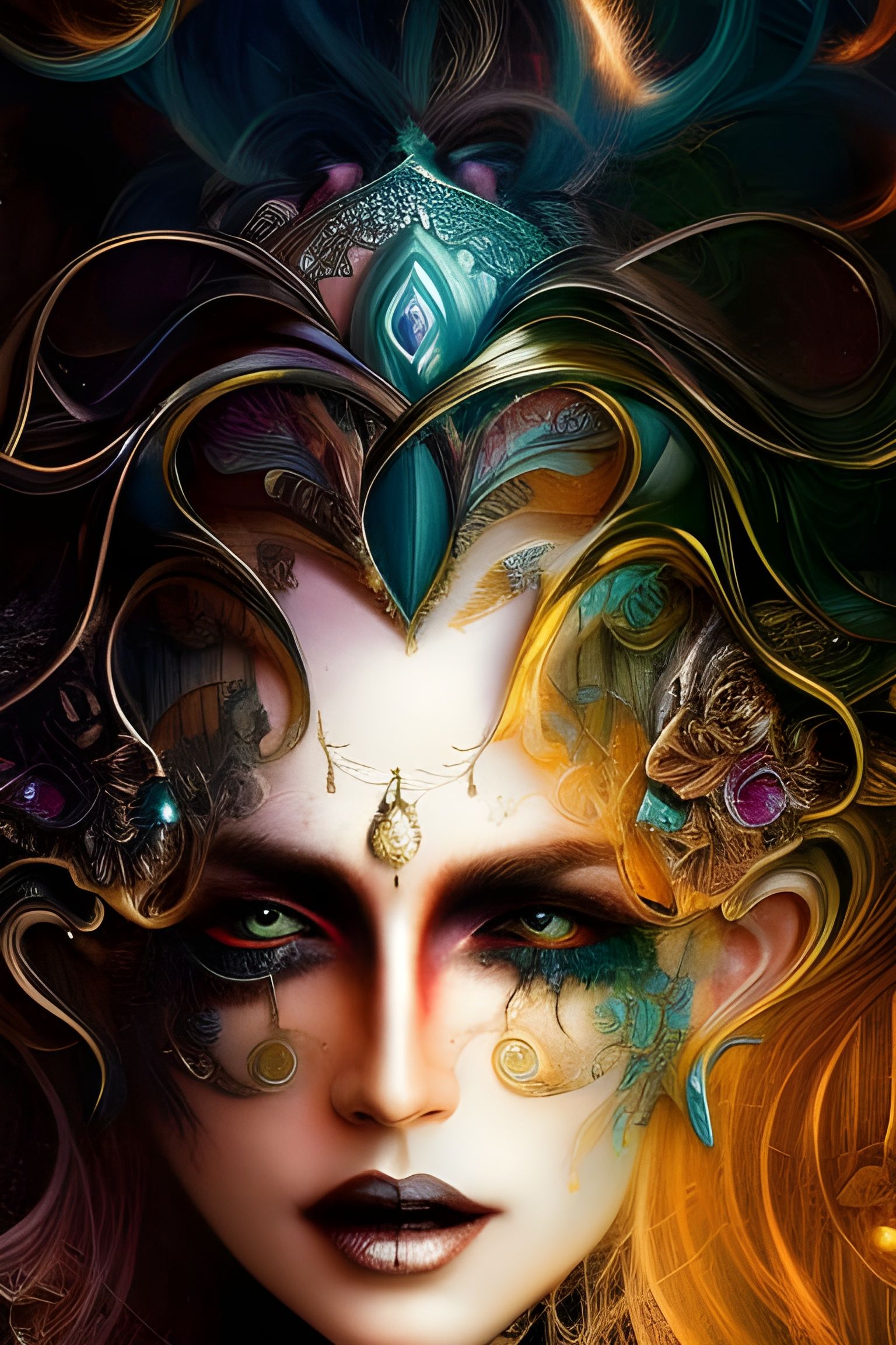 Ethereal Portrait of a Smiling Lunatic