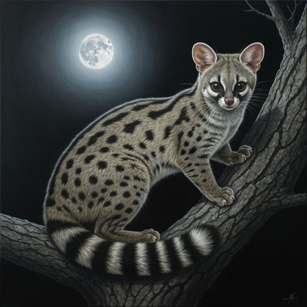 Cape Genet in Moonlight: Chiaroscuro Oil Painting
