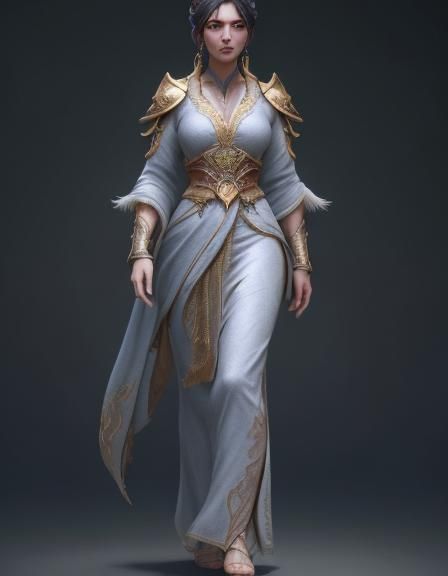 Young Cultivator in Ornate Robes, Fantasy Concept Art