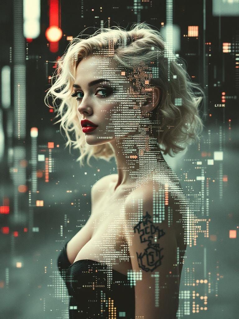 Digital Artifacts Overlay Reveals Fractured Reality