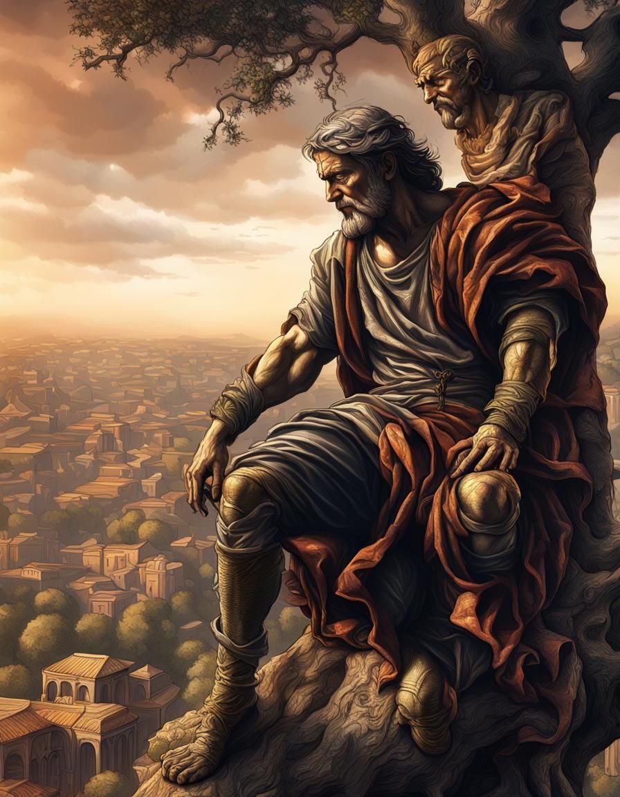 Judas's Penance: Dramatic Renaissance-Style Drawing