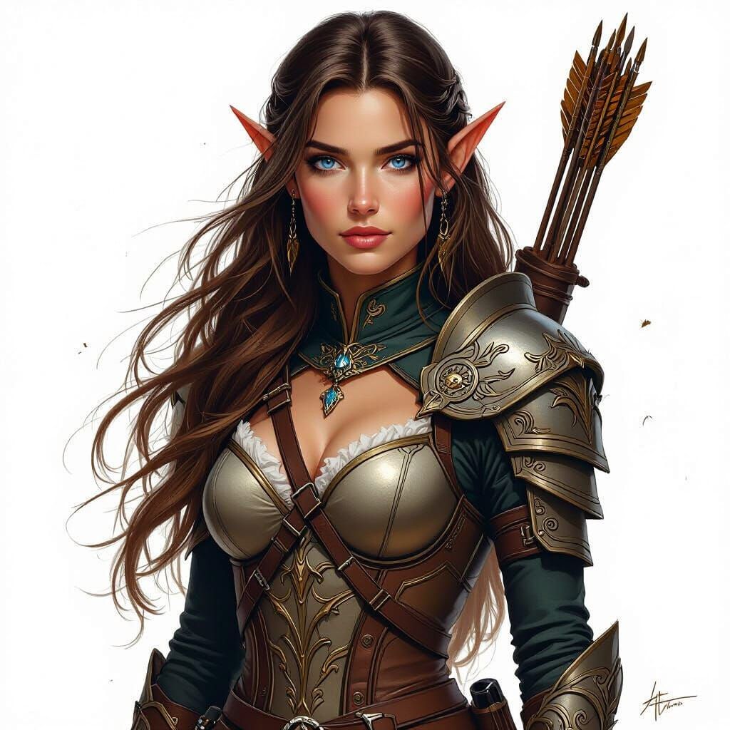 Wood Elf Warrior in the Style of Stalenhag