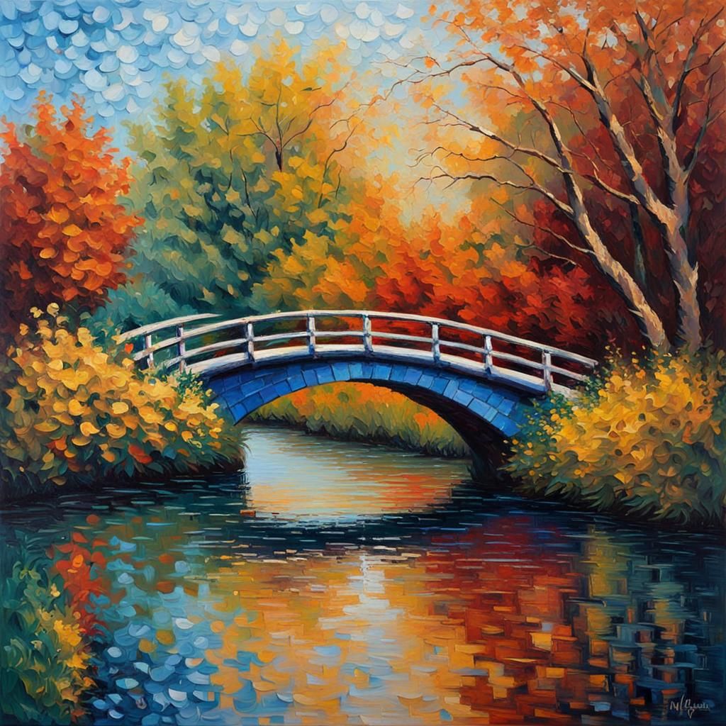 Bridge of Hope in Expressionist Neo-Impressionist Style