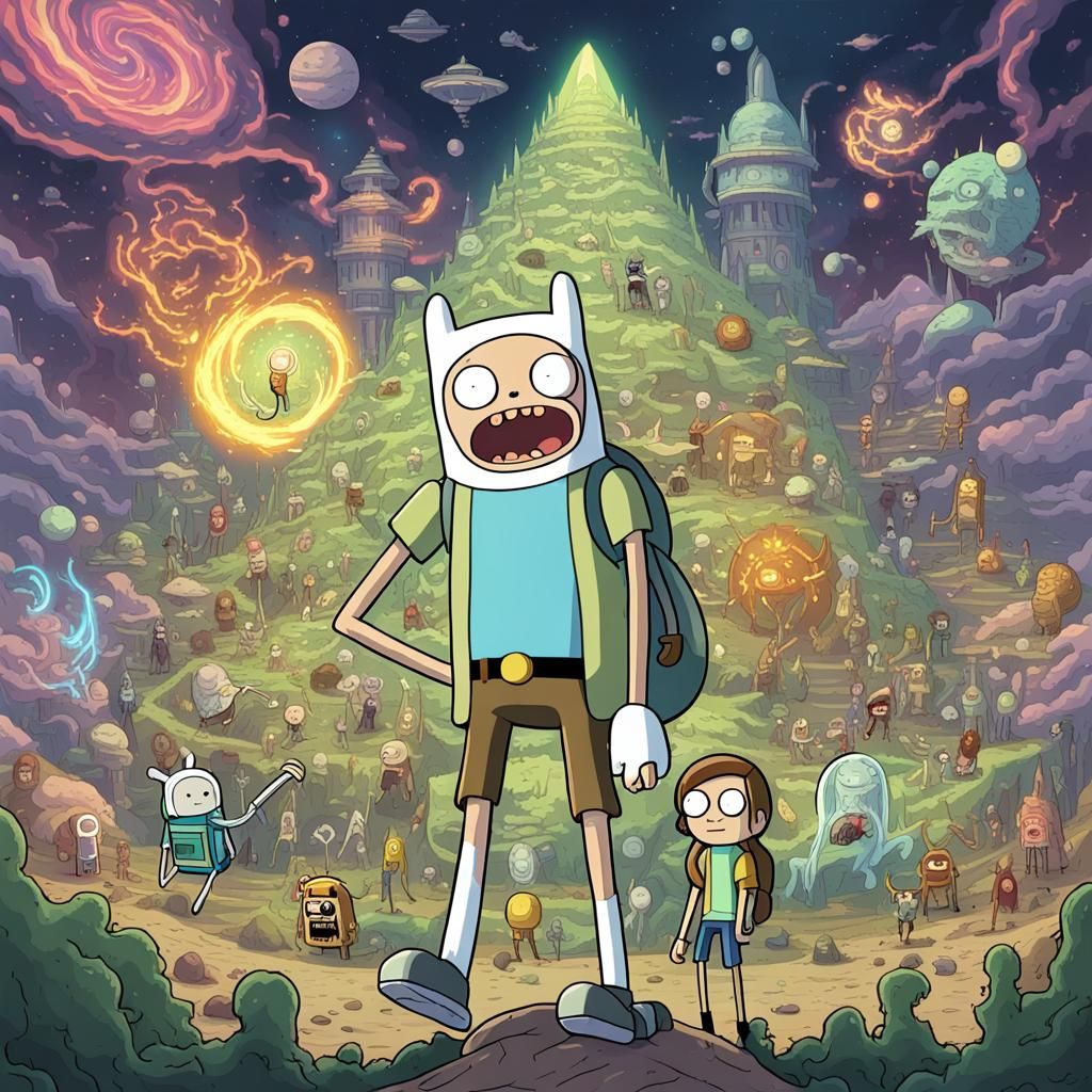 Adventure Time Meets Rick and Morty Universe