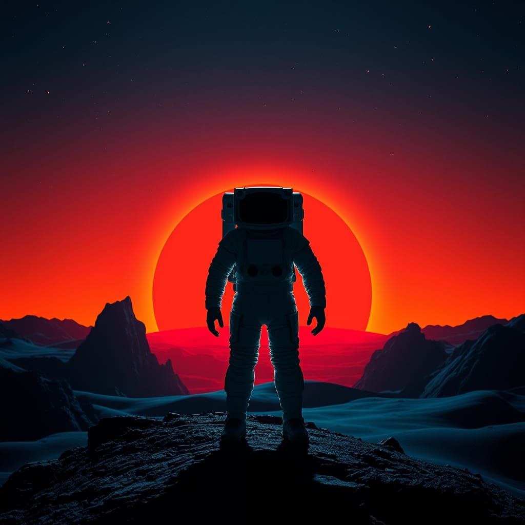 Cosmic Odyssey in a Surreal Photographic Style