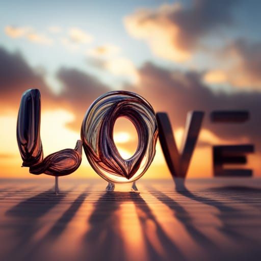 Glass LOVE Letters in Bokeh Photography