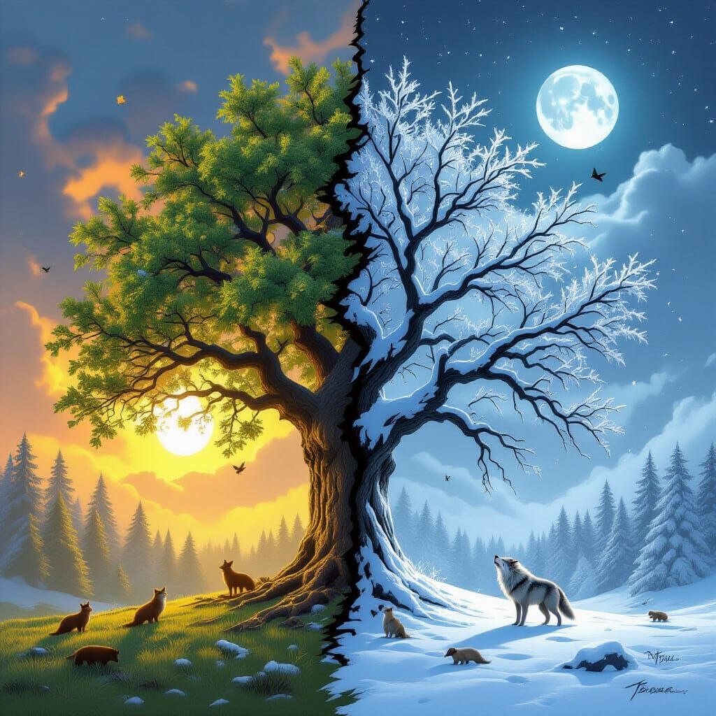 Oak Tree: A Dark Fantasy Concept Art