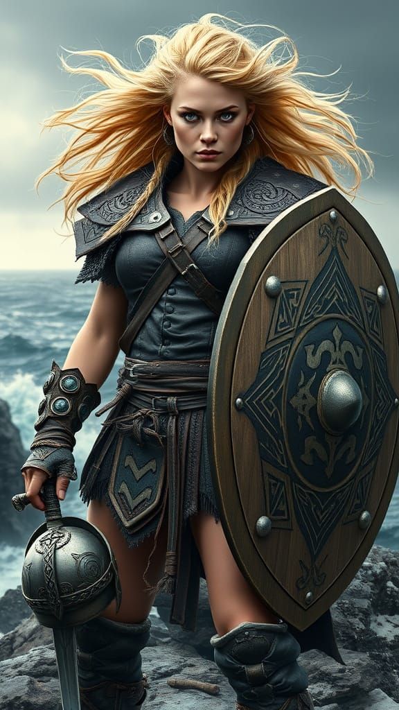 Viking Warrior Maiden Embodies Nordic Strength