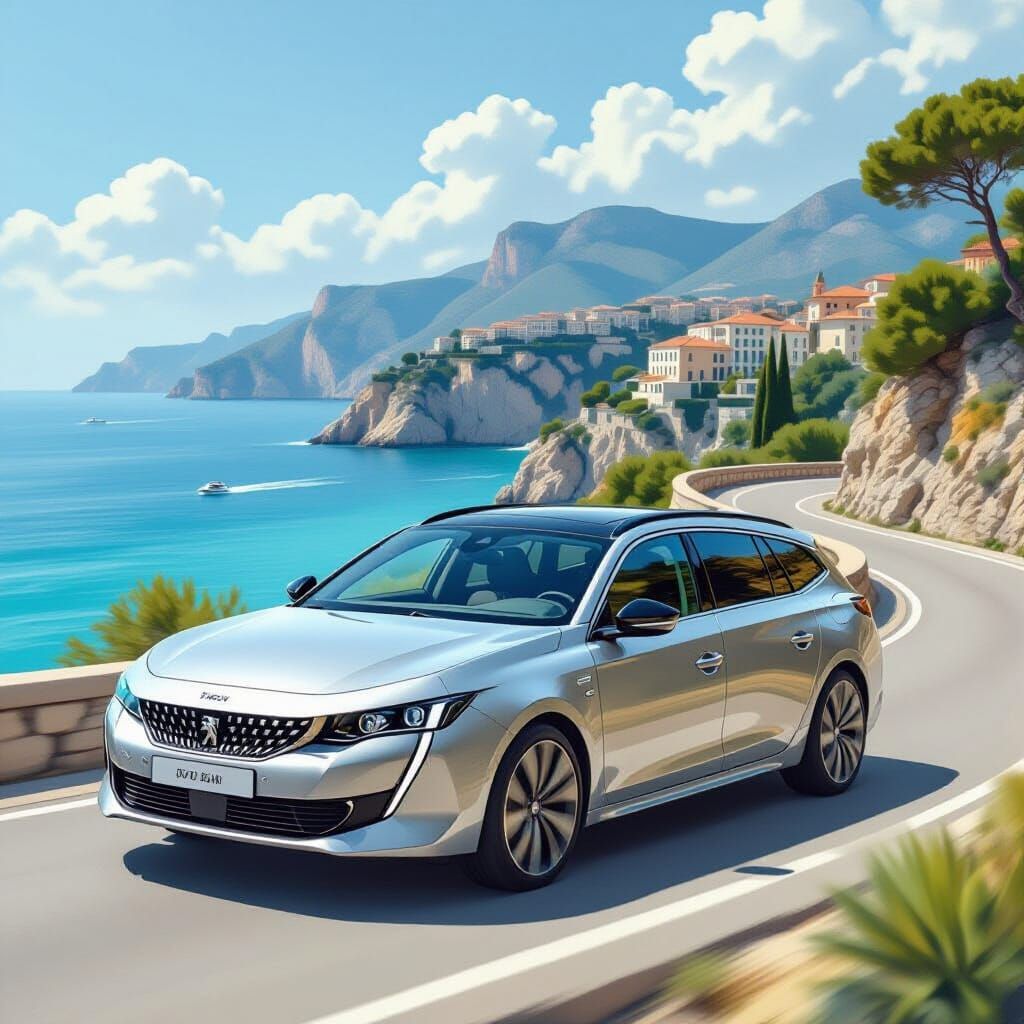 Peugeot 508 SW on the French Riviera: Art Deco Style