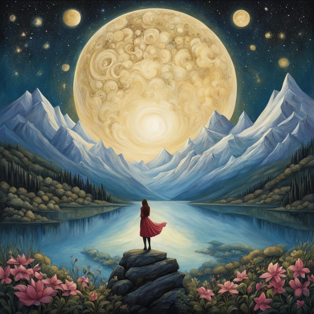 Fairyland Lake at Night: A Digital Painting