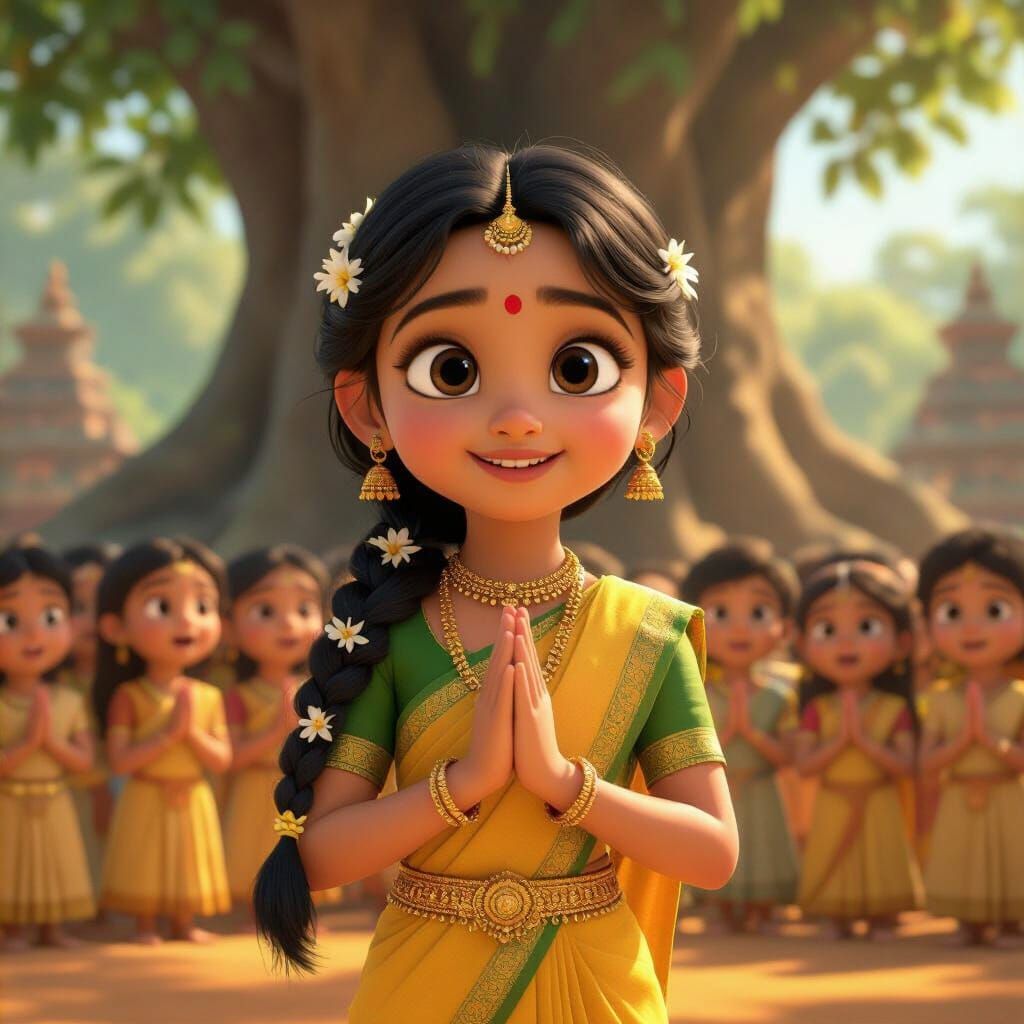 Telugu Girl Sree in Disney 3D Style