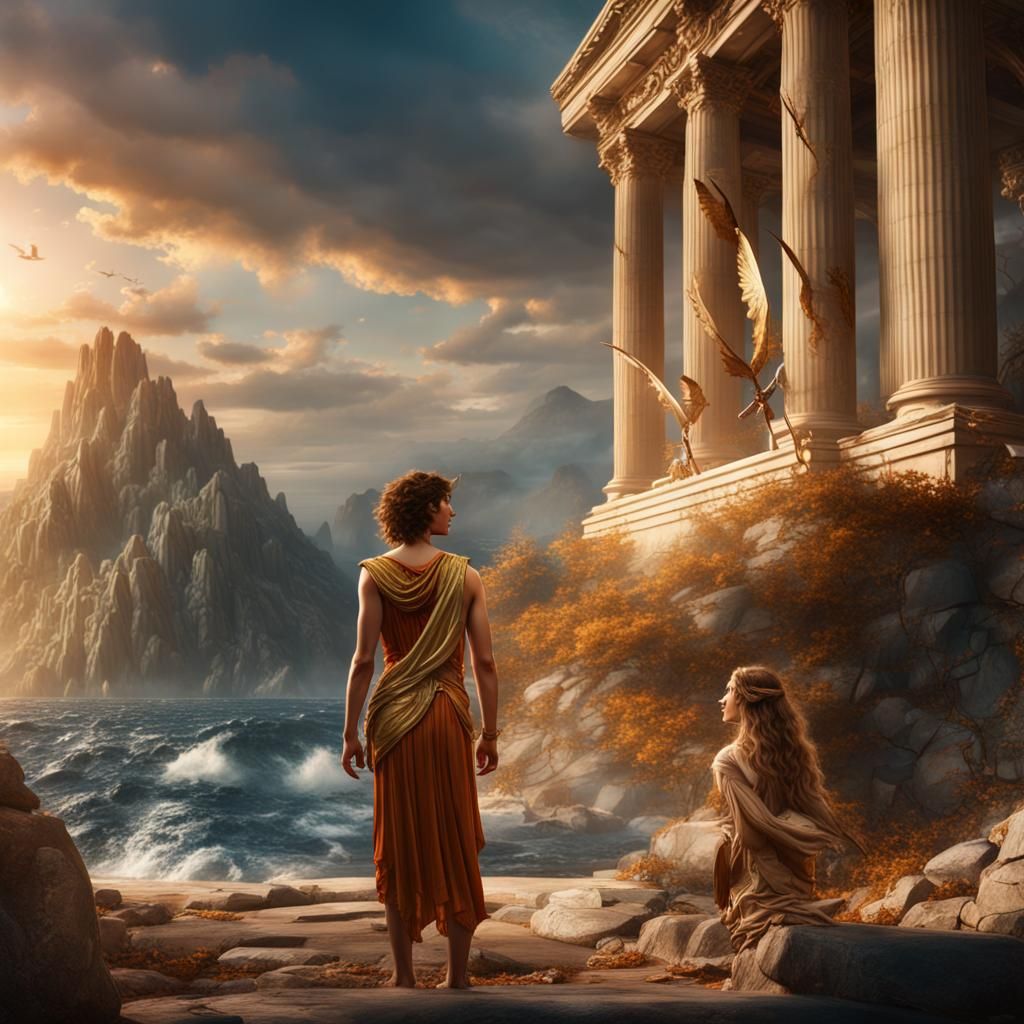 Female Apollo with Percy Jackson: Fantasy Art