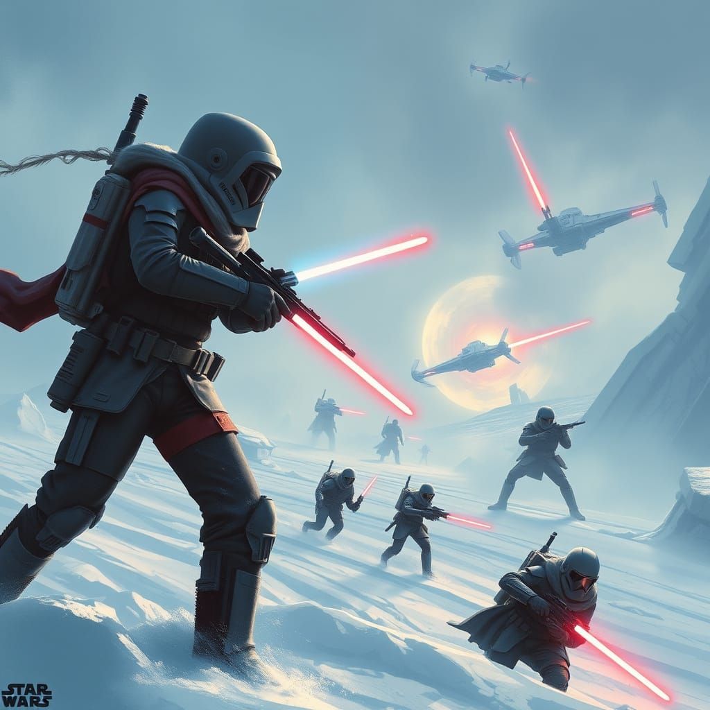 Rebel Forces Clash with Empire on Icy Hoth