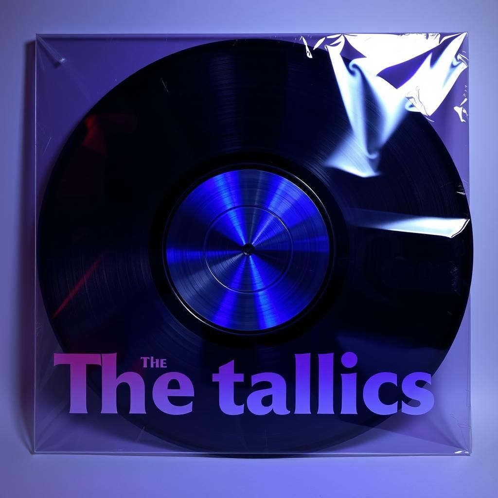 Metallic Record Cover with Transparent Sleeve