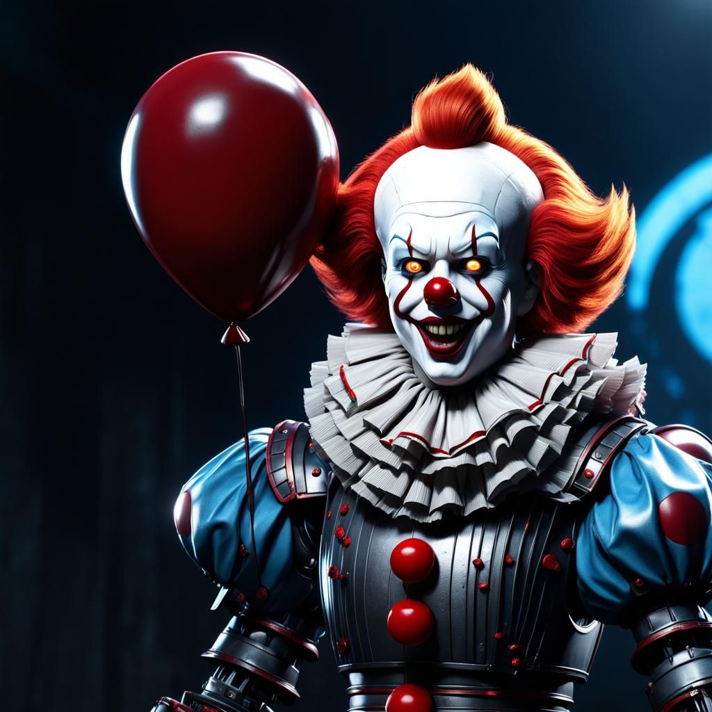 Robot in Pennywise Clown Suit, Unreal Engine