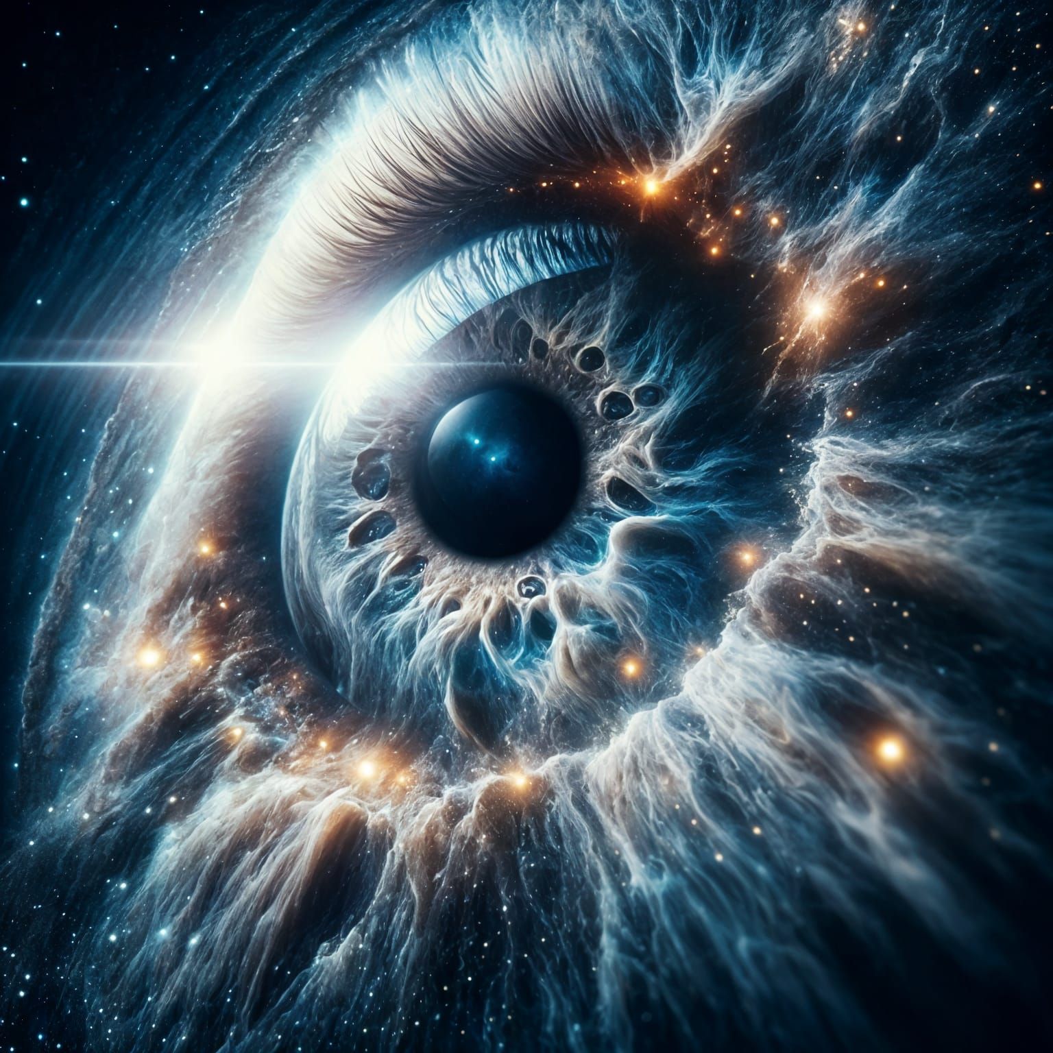 Surreal Cosmic Eye in Cinematic Style