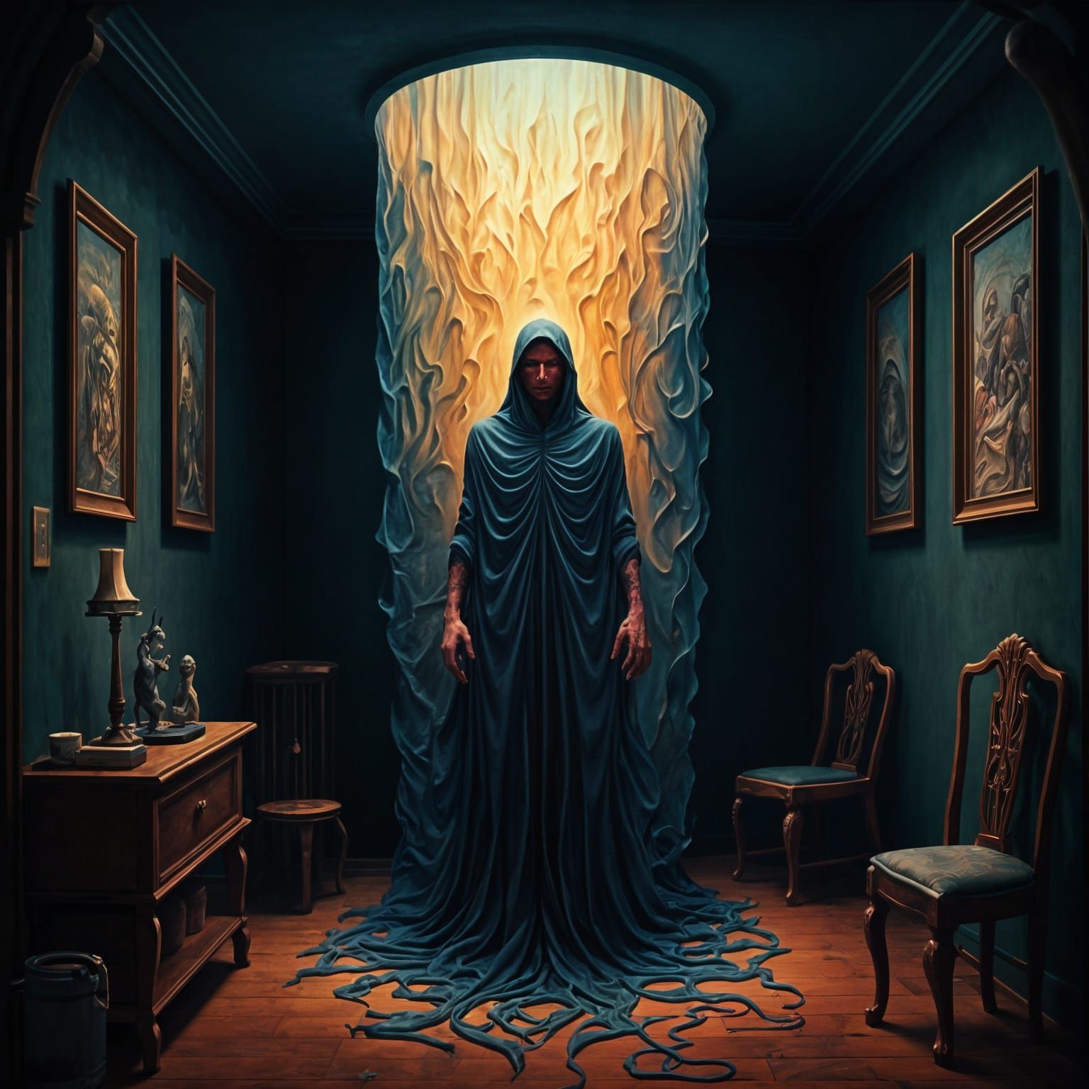 A Dark and Terrifying Impasto Hallucination