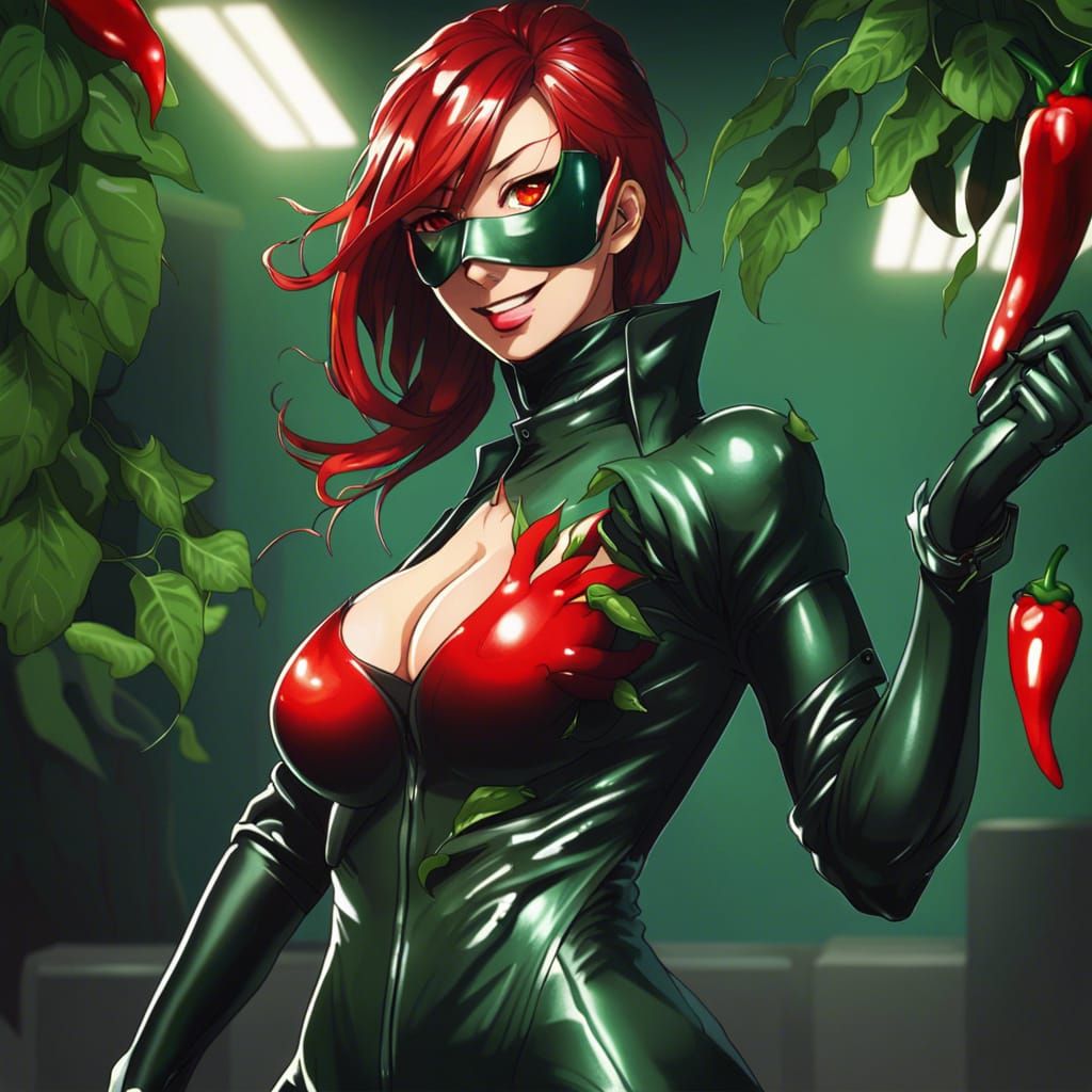 Pepper Vine Superhero in Anime Style