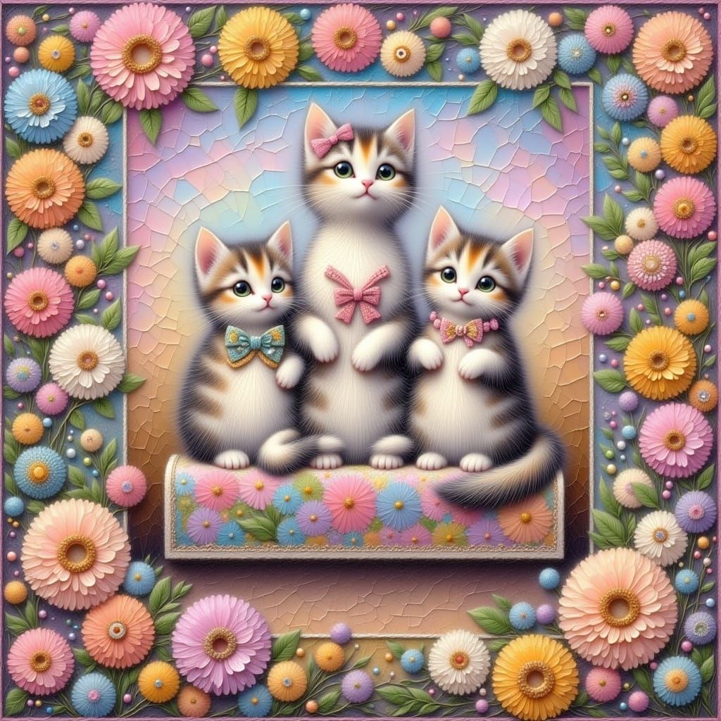 Fluffy Kittens Crafting a Vibrant Quilt
