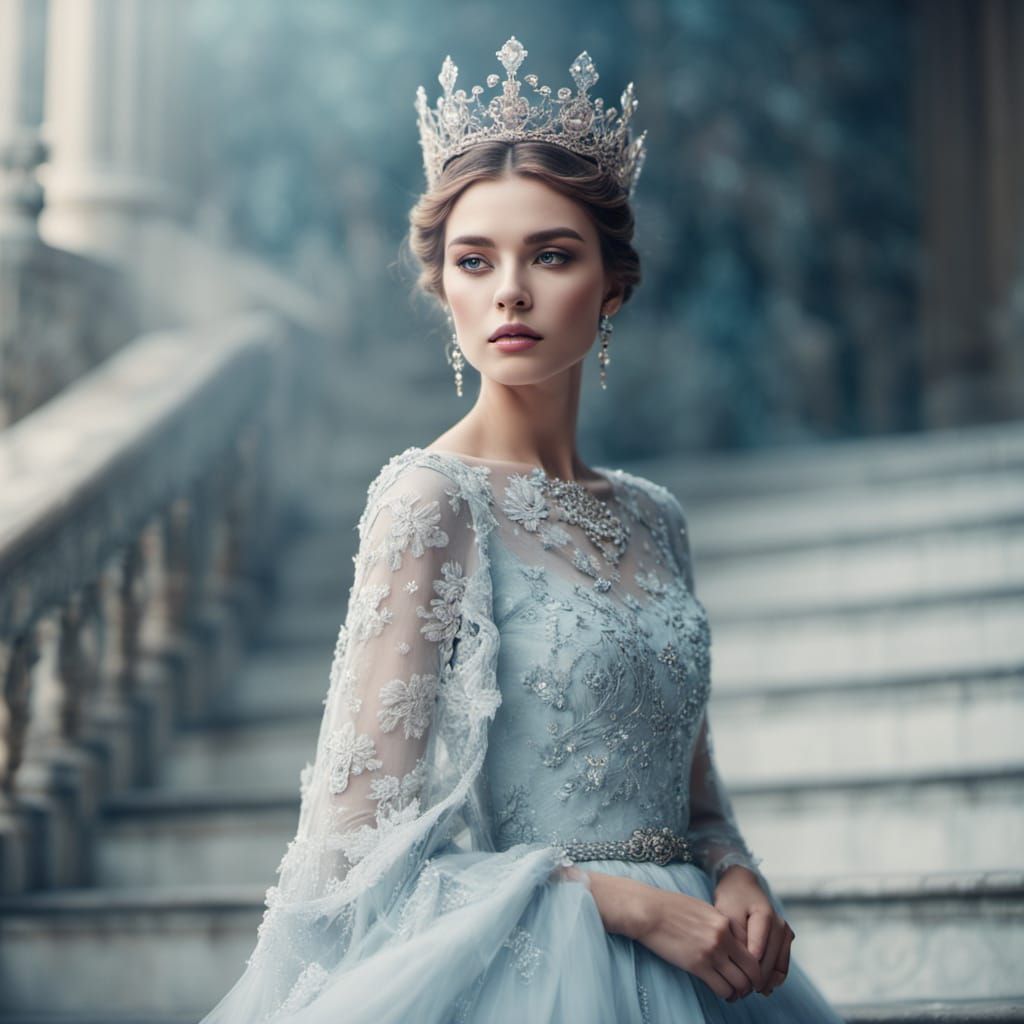 Regal Woman in Dreamy Light, Fashion Photography