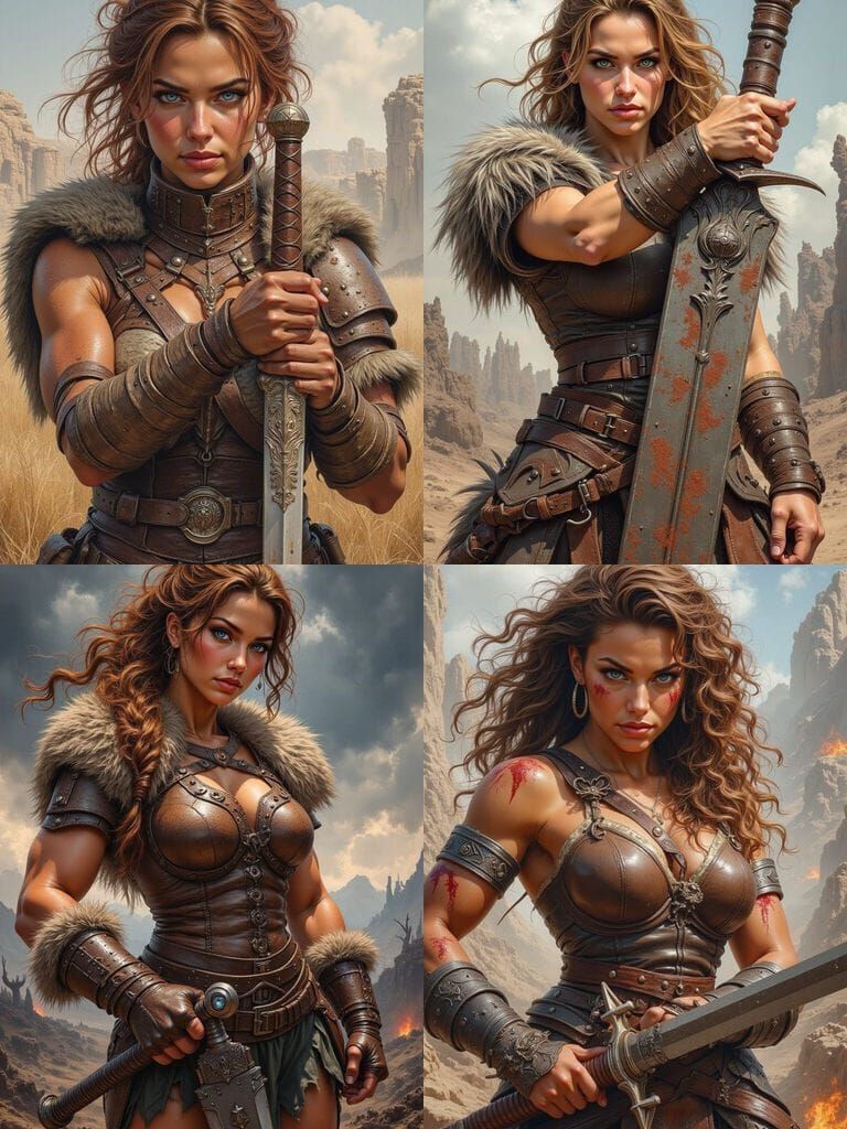 Warrior Goddess in Battle Armor