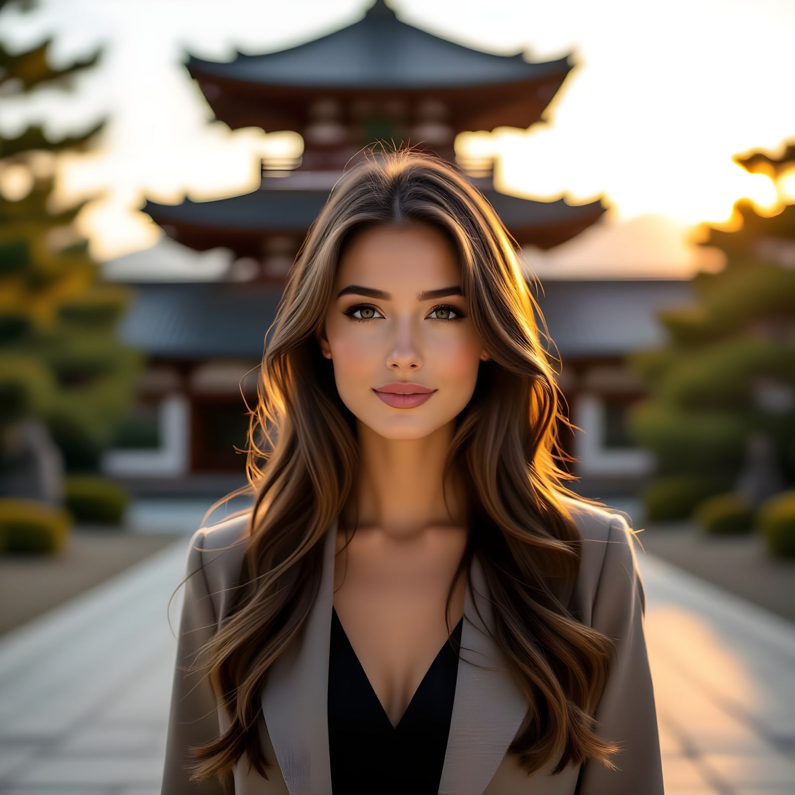 Young Woman in Front of Kyoto University