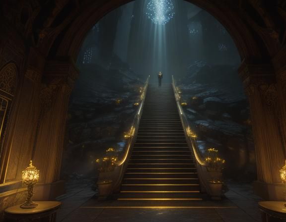 Ancient Underground City: Cinematic Fantasy Art