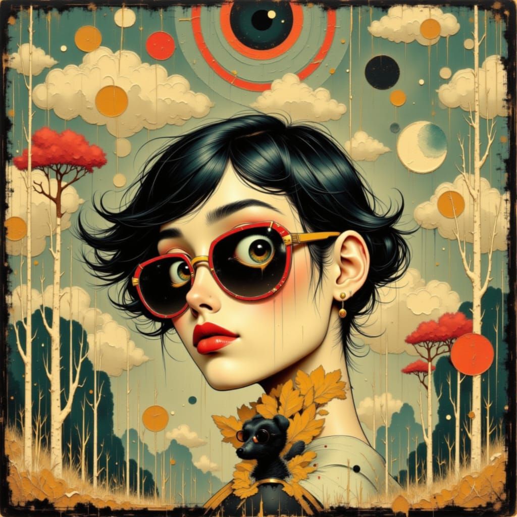 Nerdy Style with Ancient Gold Accents