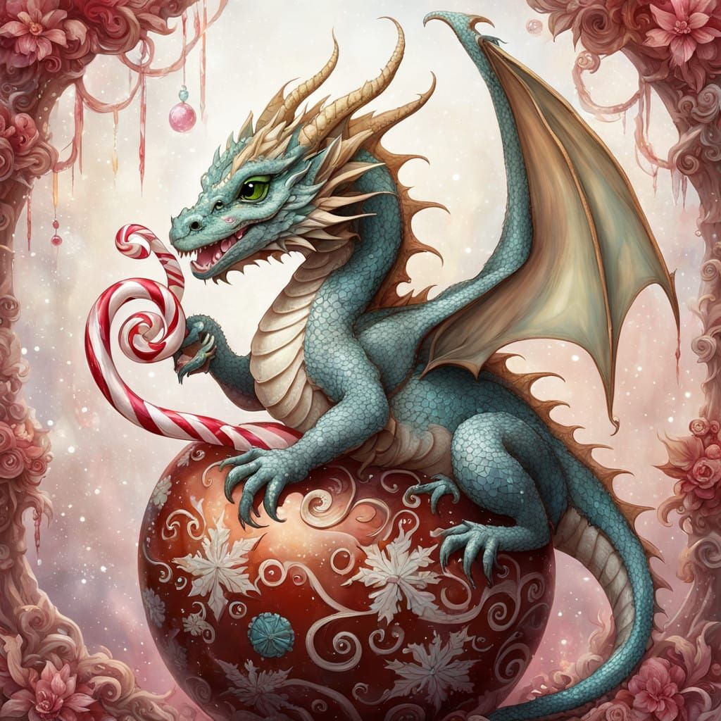 Gingerbread Baby Dragon Whimsy