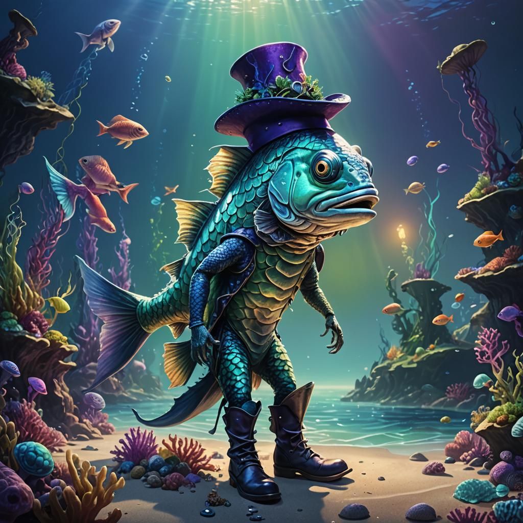 Manfish in Boots: Fantasy Concept Art