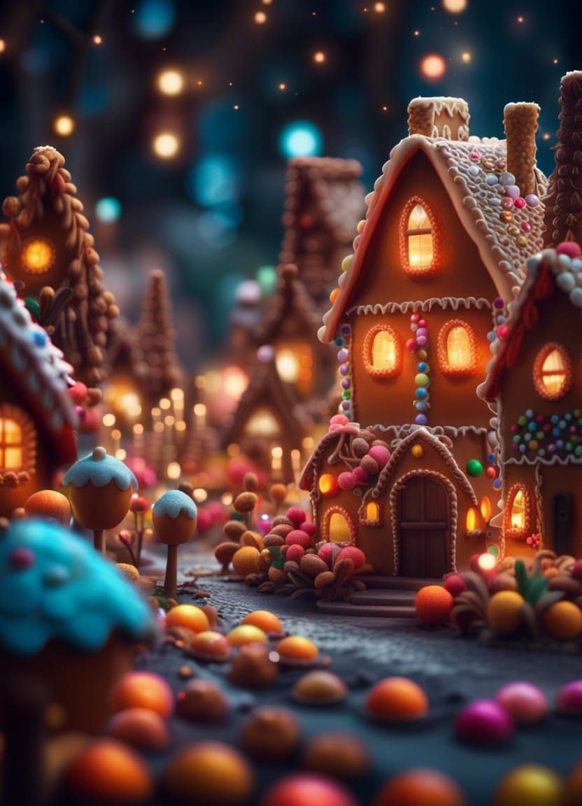 Gingerbread Candy Shop Village