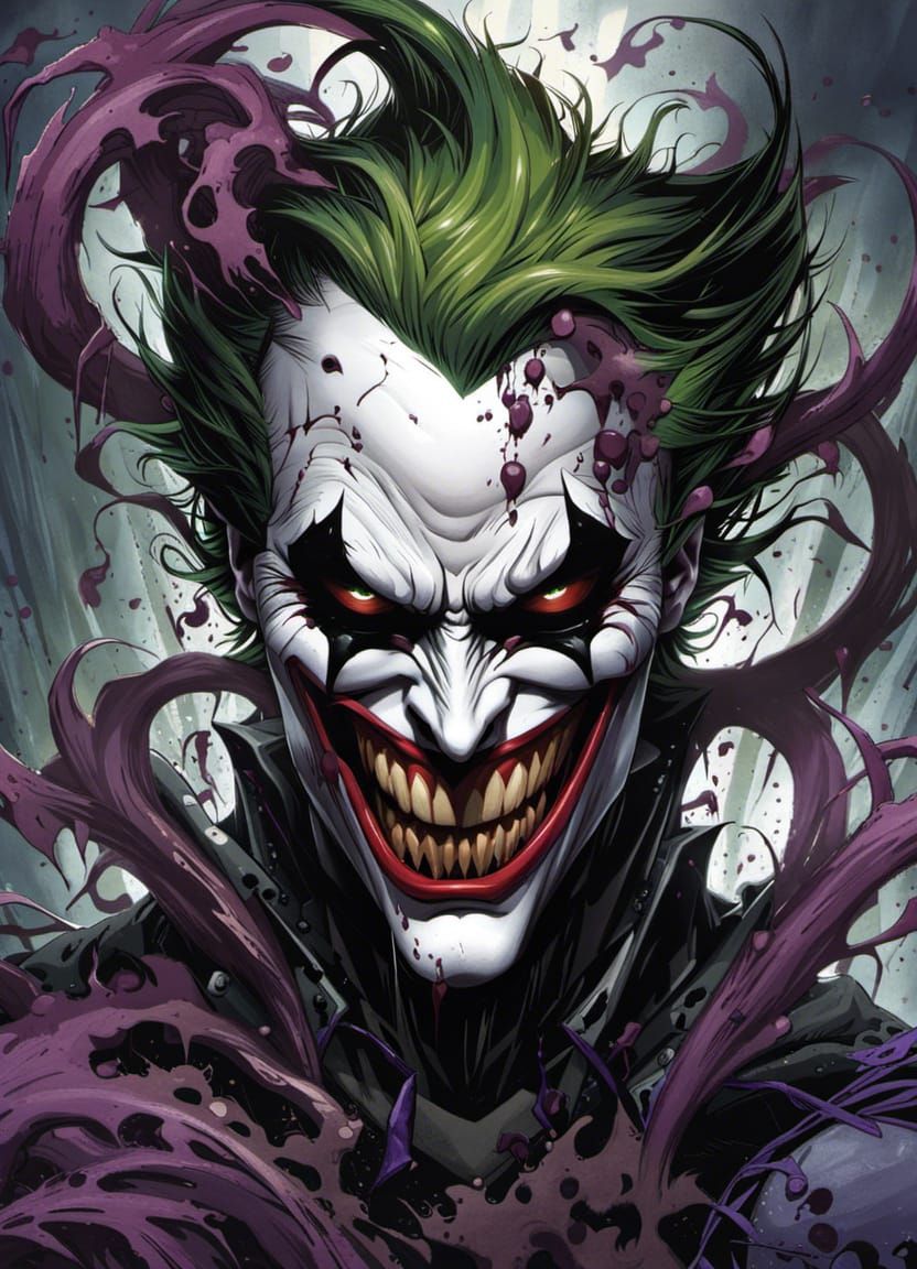 Terrifying Symbiotic Fusion: Batman and Joker