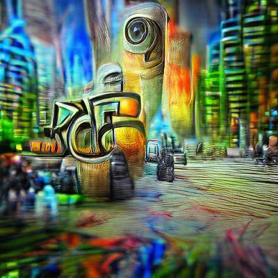 Colorful Abstract Art Deco with Acrylic and Airbrush